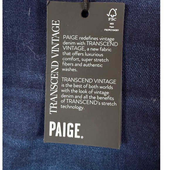 Paige Genevieve Modern High Rise Flare Jeans Dark Wash Transcend Vintage 34x32 - Picture 3 of 8